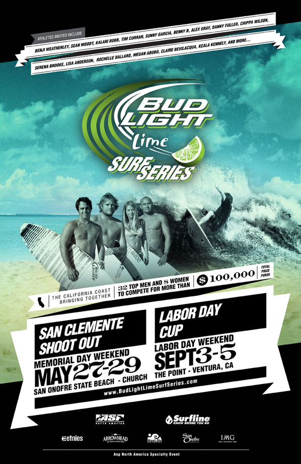 Bud Light Lime Surf Series Poster