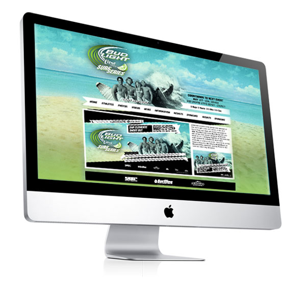 Bud Light Lime Surf Series Website Design