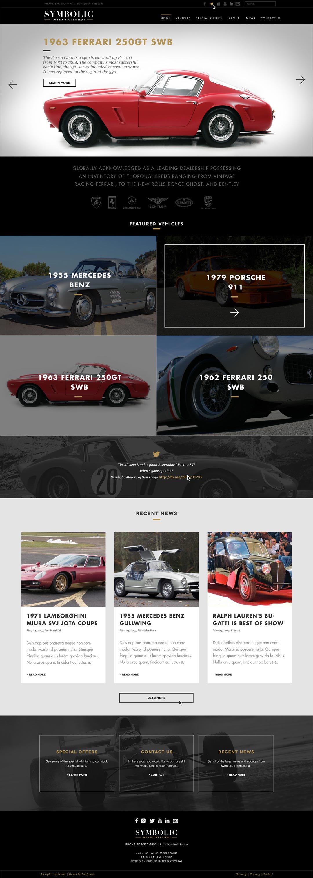 Symbolic International Car Dealership Website